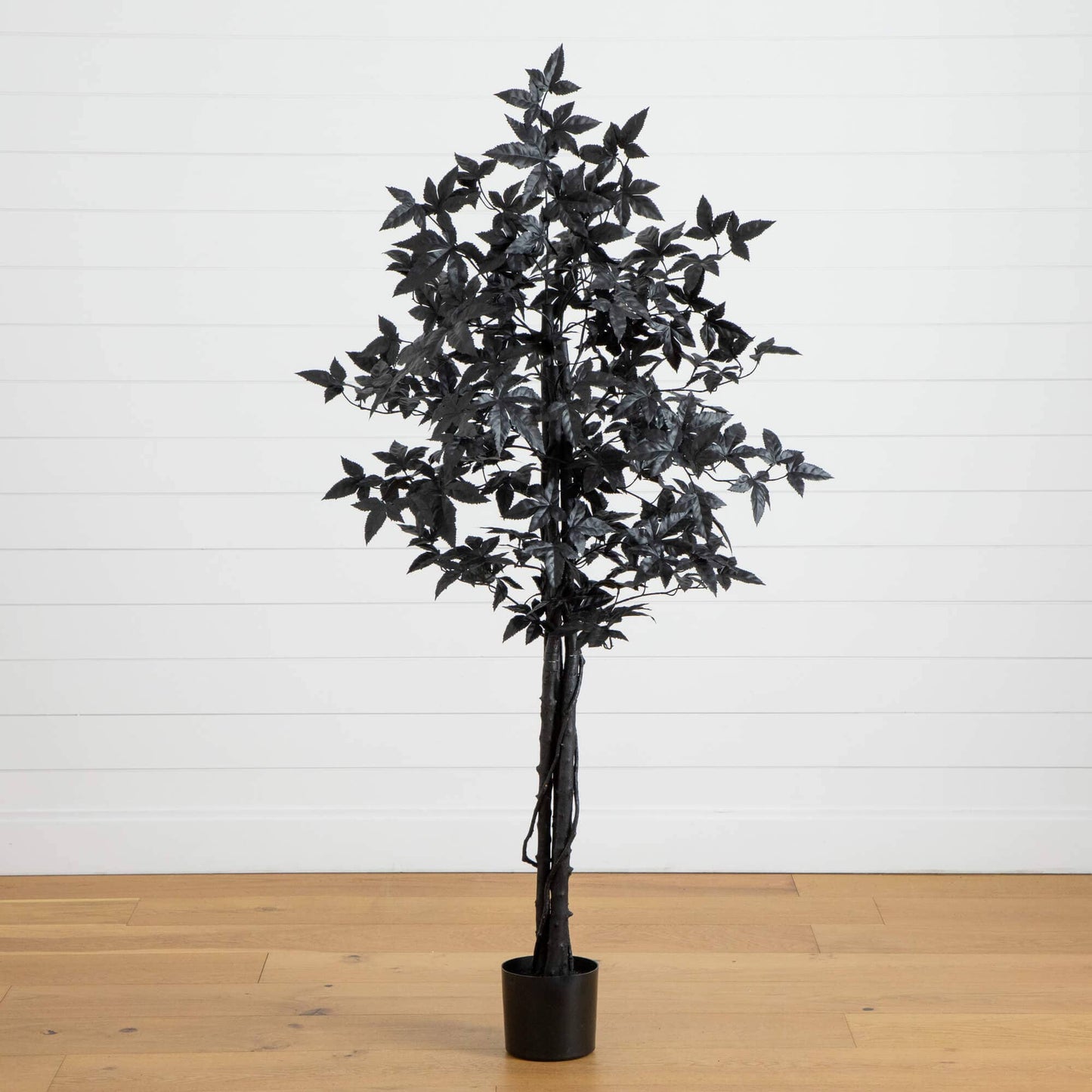 5' Nearly Natural artificial Halloween black maple tree with natural trunk in black pot on Tampa Home & Garden Store