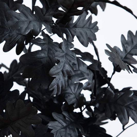 5' Artificial Halloween Black Oak Tree Nearly Natural black leaves on Tampa Home & Garden Store