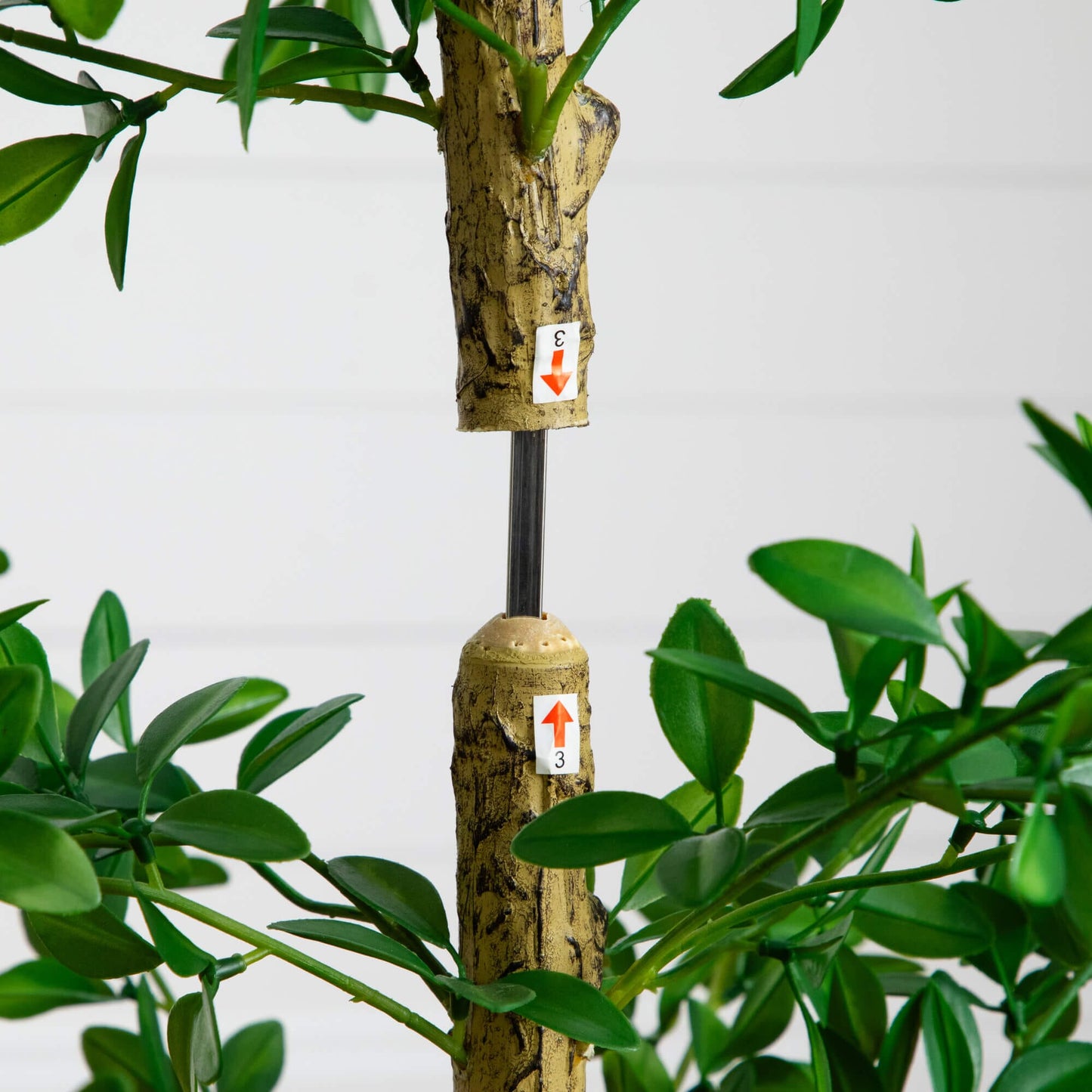 5' artificial Shady Lady Black Olive Tree with textured trunk and green leaves on a stand on Tampa Home & Garden Store