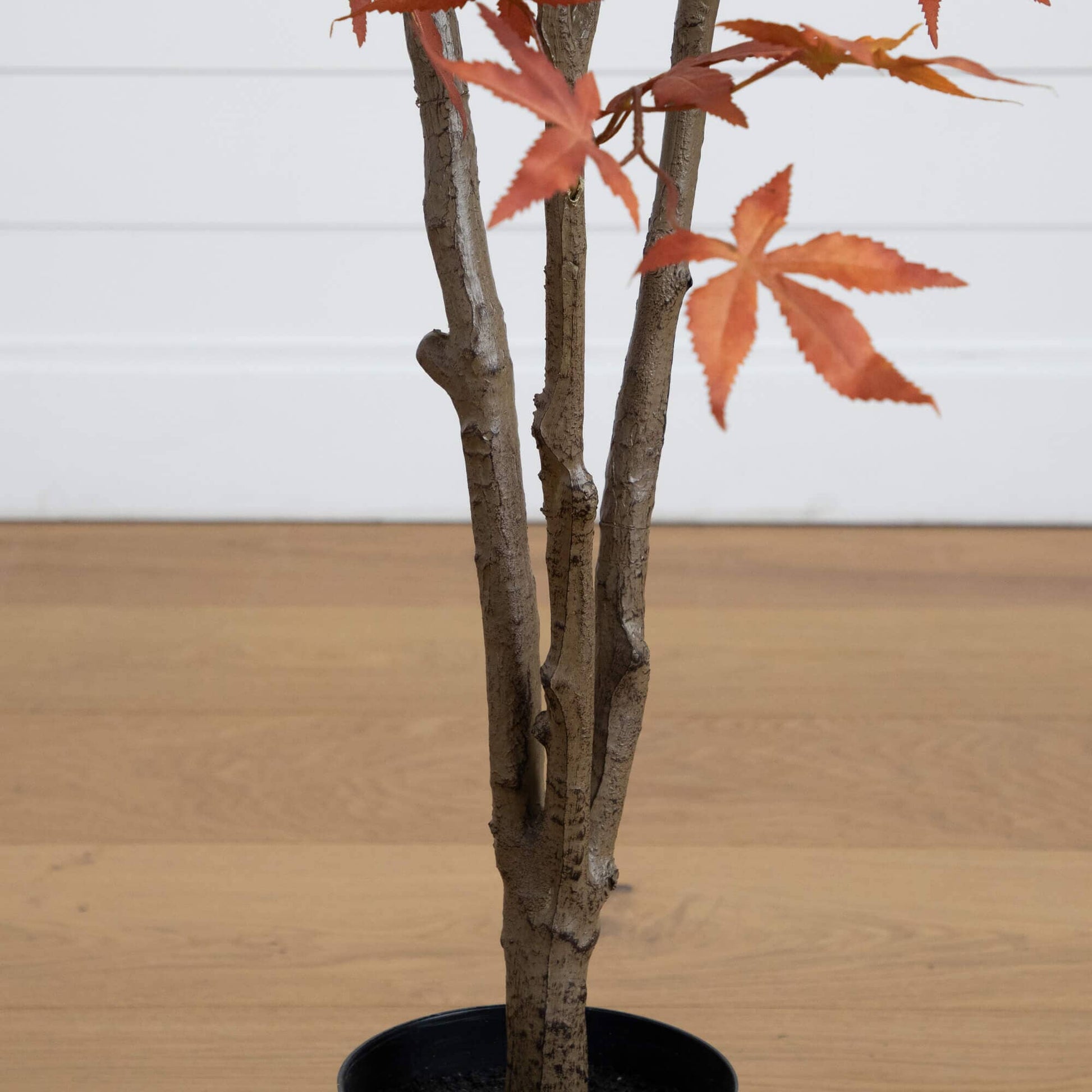 5 ft Autumn Japanese Maple artificial tree by Nearly Natural with leaves in a black pot on Tampa Home & Garden Store