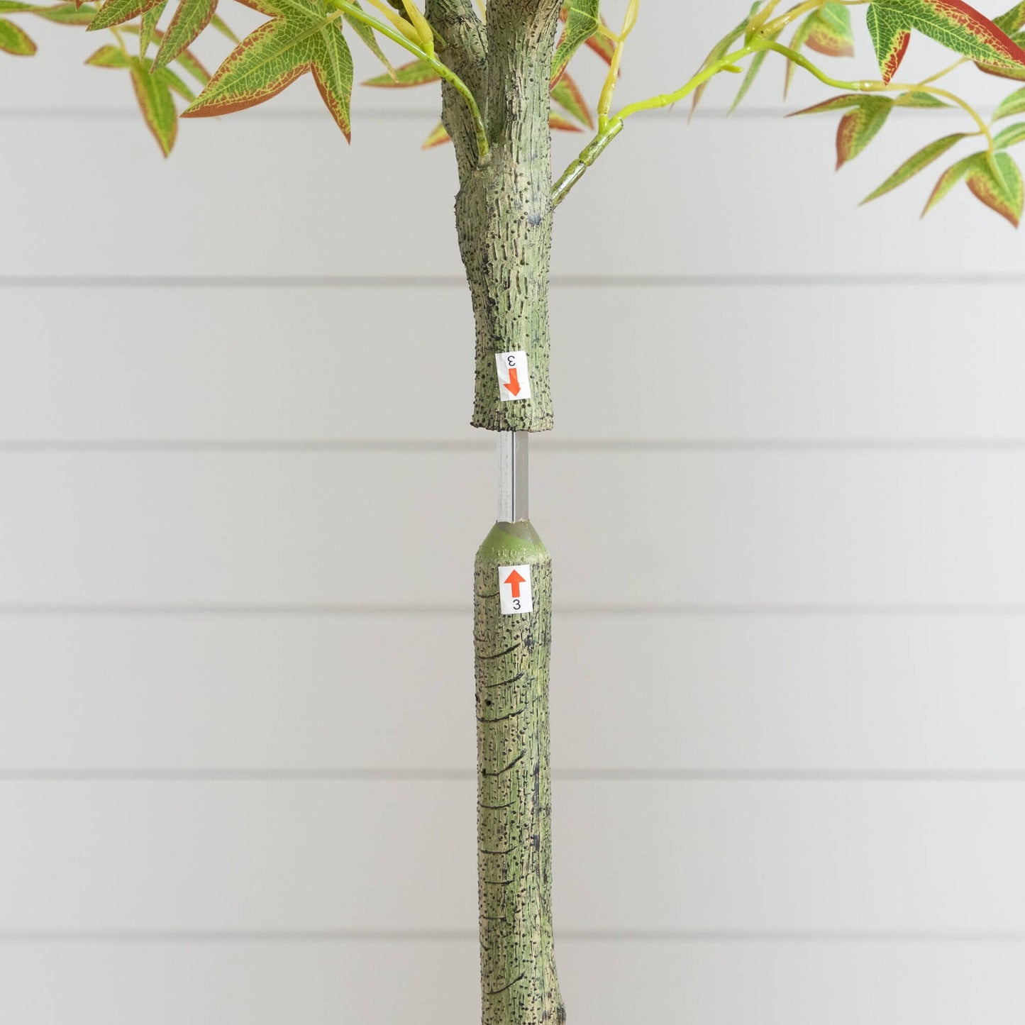 5' Autumn Nandina artificial tree with textured trunk and green-to-red leaves by Nearly Natural on Tampa Home & Garden Store