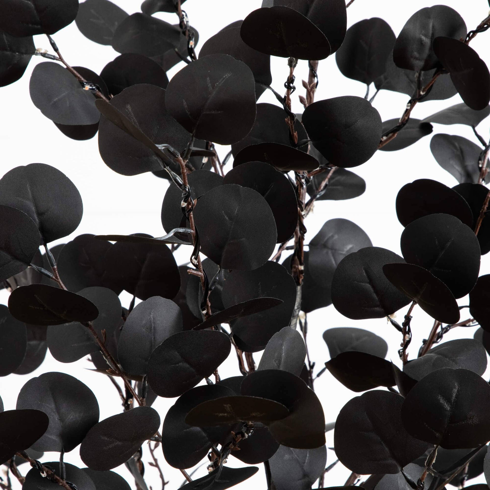 5' Artificial Halloween Black Eucalyptus Tree with dark leaves on Tampa Home & Garden Store