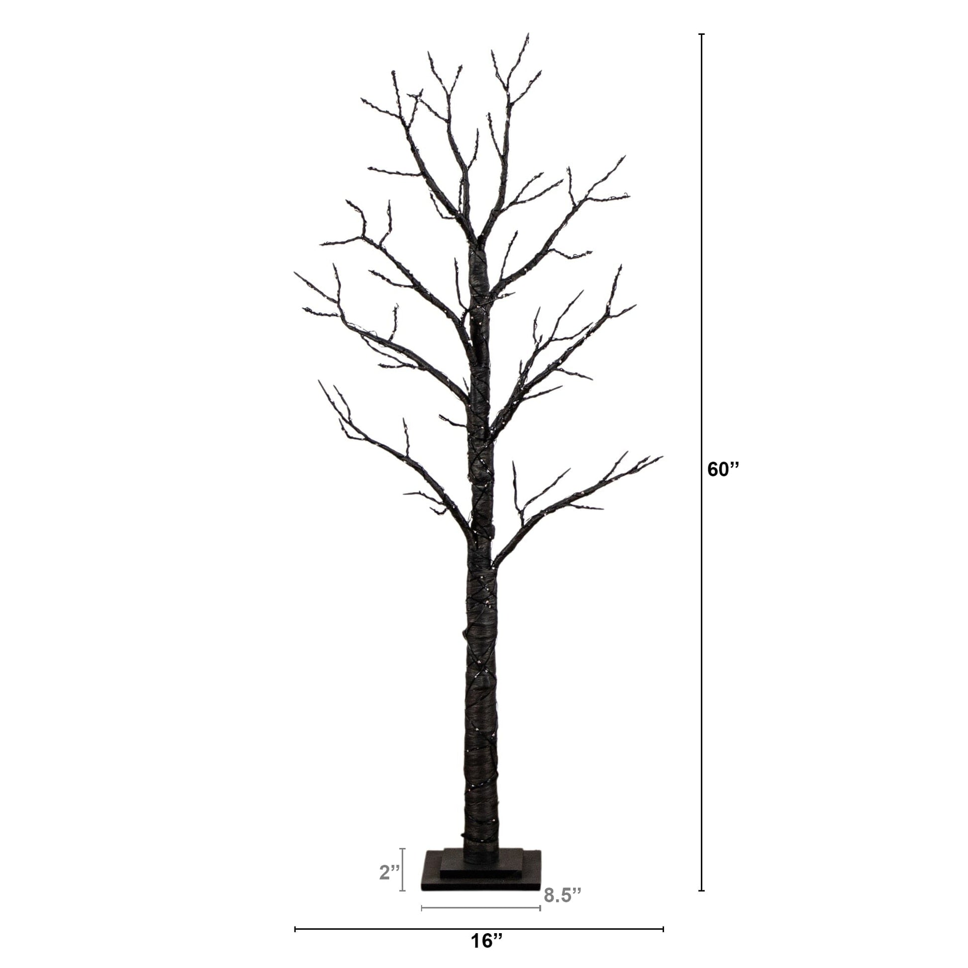 5' Pre-Lit Artificial Halloween Twig Tree with 360 orange & purple LED lights by Nearly Natural on Tampa Home & Garden Store