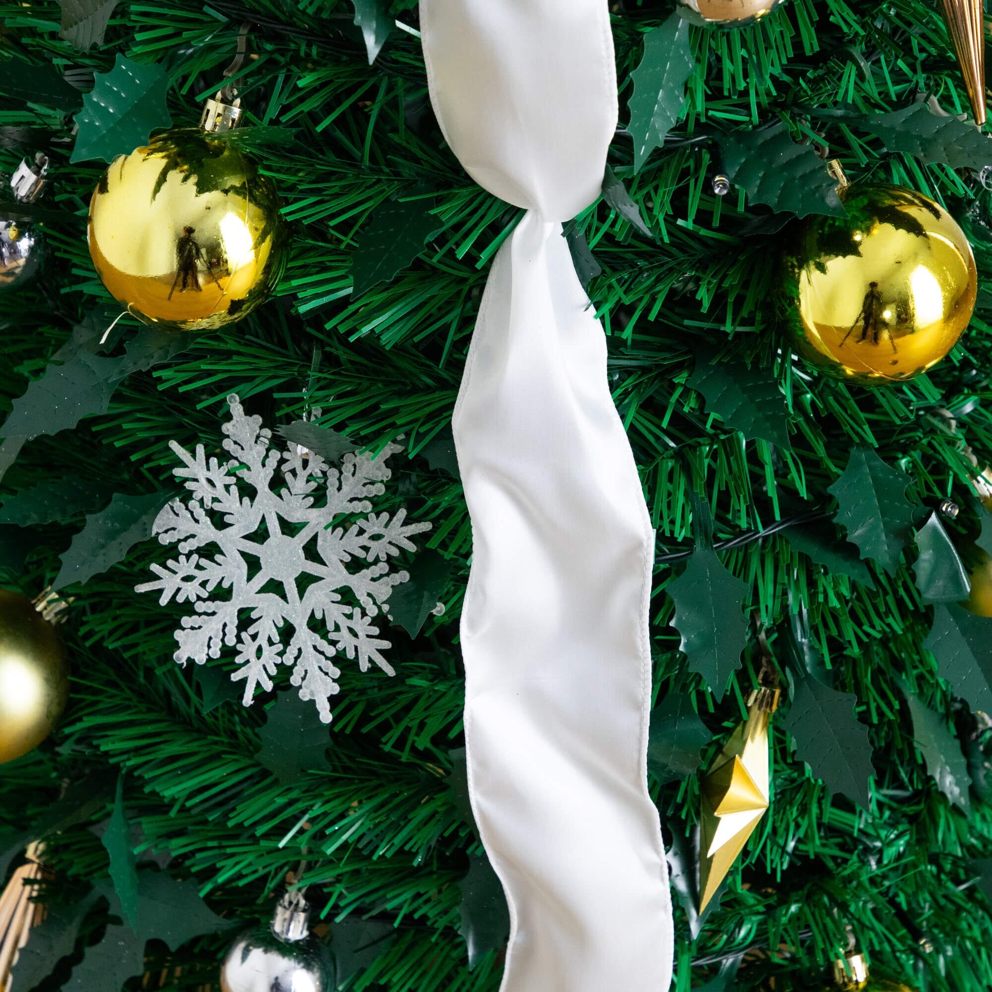 5' pre-lit artificial pop-up Christmas tree with gold and silver ornaments and LED lights on Tampa Home & Garden Store
