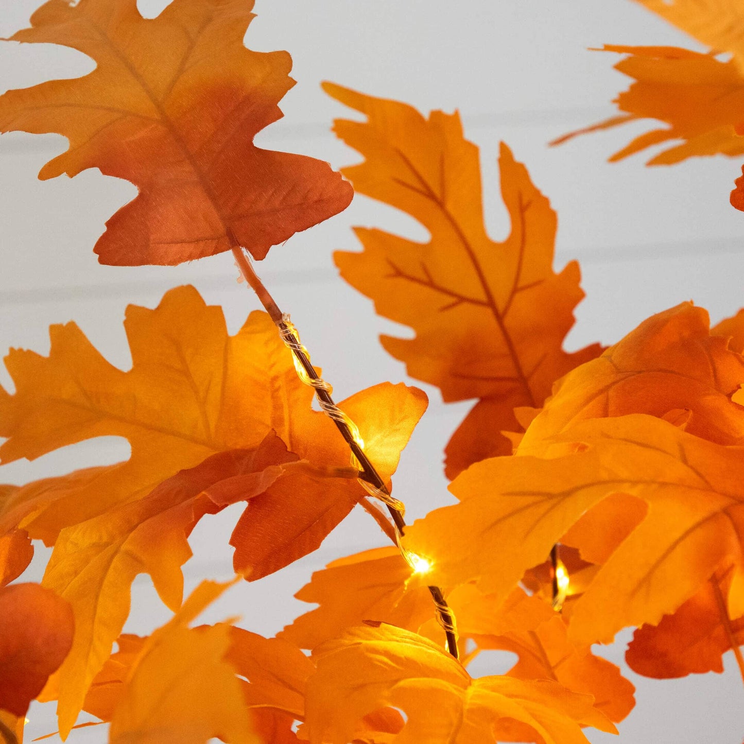 5' Pre-Lit Autumn Maple Artificial Tree with 240 warm white LEDs by Nearly Natural, leaves on Tampa Home & Garden Store