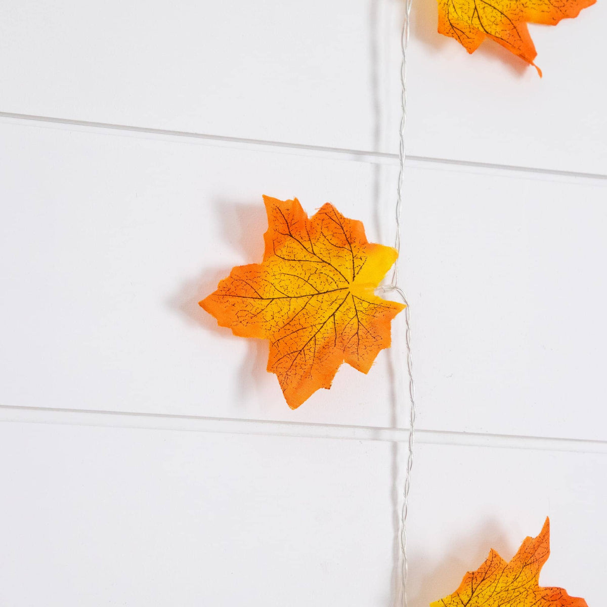 Garland Nearly Natural 5' pre-lit autumn maple leaf with warm white LEDs, set of 3 on Tampa Home & Garden Store
