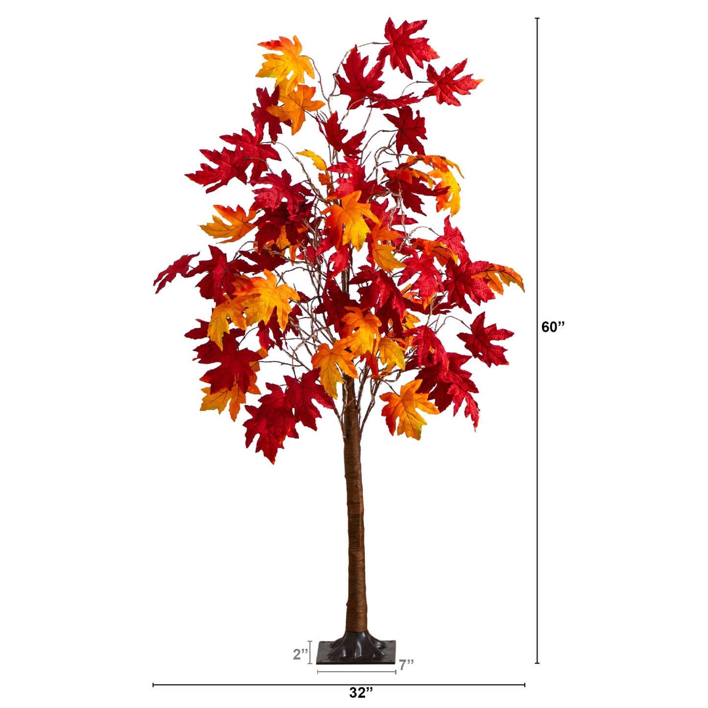 5' Pre-Lit Autumn Weeping Maple artificial tree by Nearly Natural with 240 warm white LEDs on Tampa Home & Garden Store