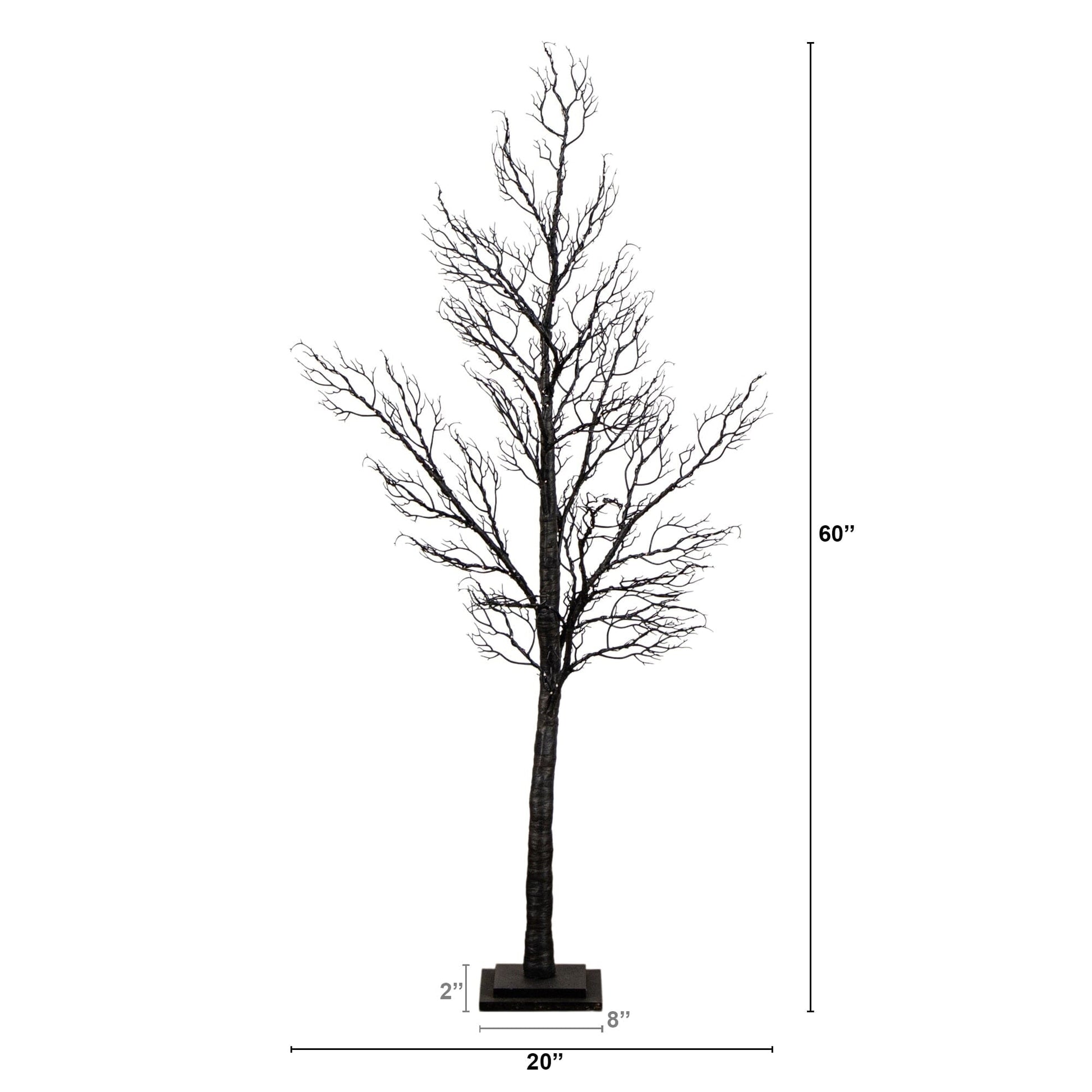 5 ft Nearly Natural pre-lit Halloween twig tree with 240 orange and purple LEDs on Tampa Home & Garden Store
