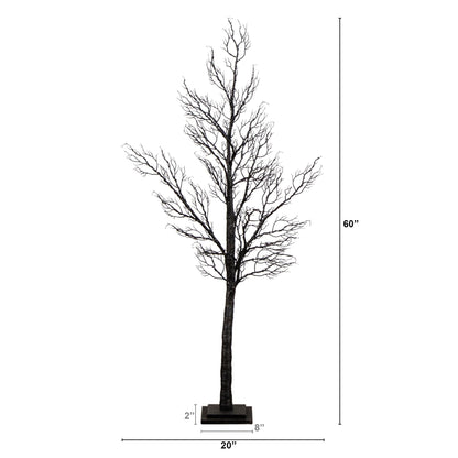 5 ft Nearly Natural pre-lit Halloween twig tree with 240 orange and purple LEDs on Tampa Home & Garden Store