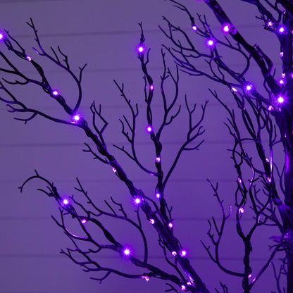 5' Pre-Lit Halloween Twig Artificial Tree by Nearly Natural with purple LED lights on Tampa Home & Garden Store