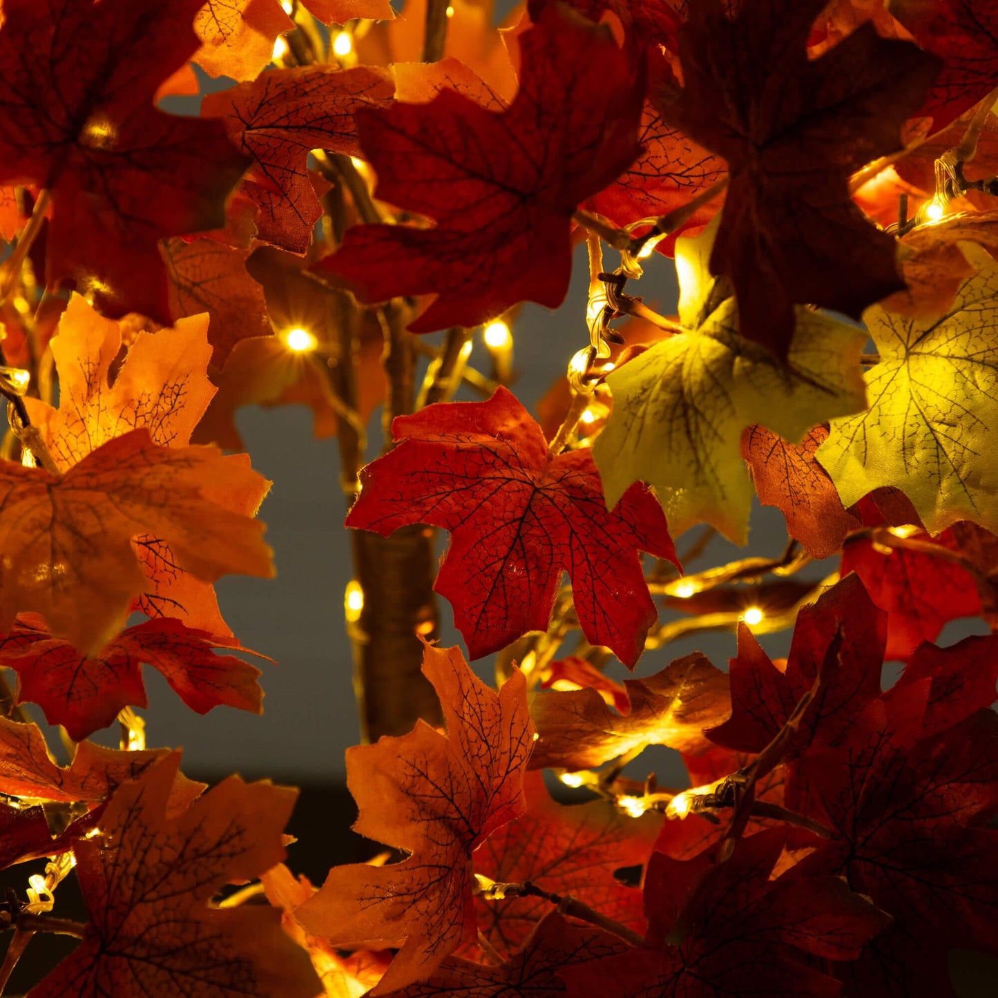 5' Pre-Lit Shades of Autumn Maple Tree with 270 Warm White LEDs by Nearly Natural on Tampa Home & Garden Store