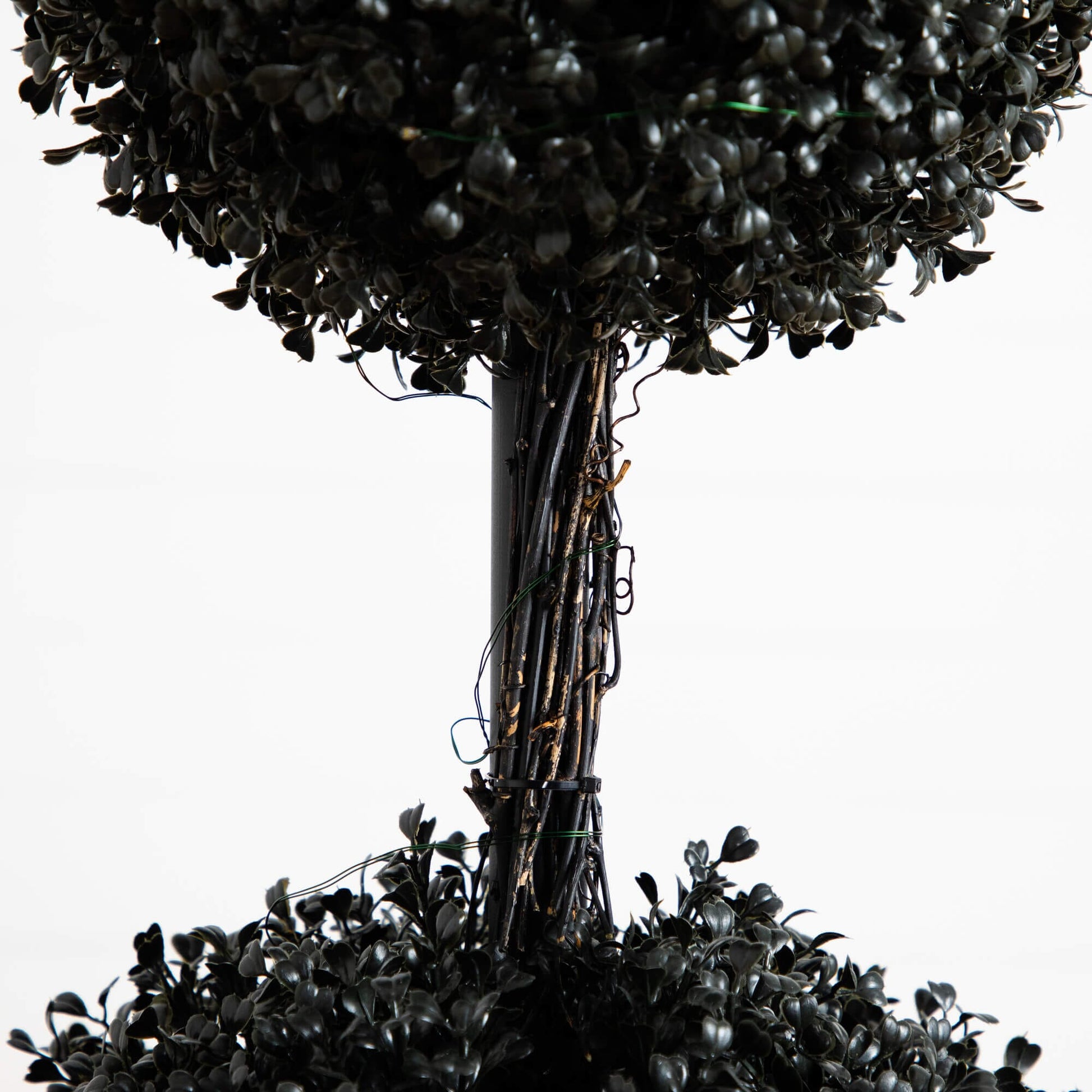 5' UV resistant black boxwood triple-ball topiary indoor/outdoor use Nearly Natural on Tampa Home & Garden Store
