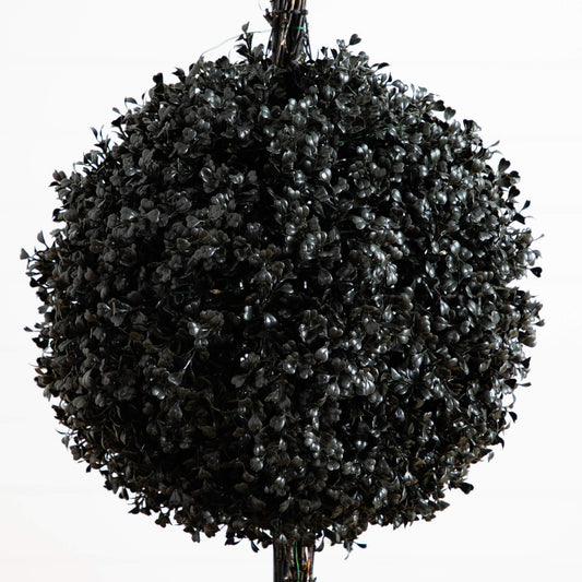 Artificial topiary tree 5' black boxwood UV resistant triple-ball, Nearly Natural on Tampa Home & Garden Store