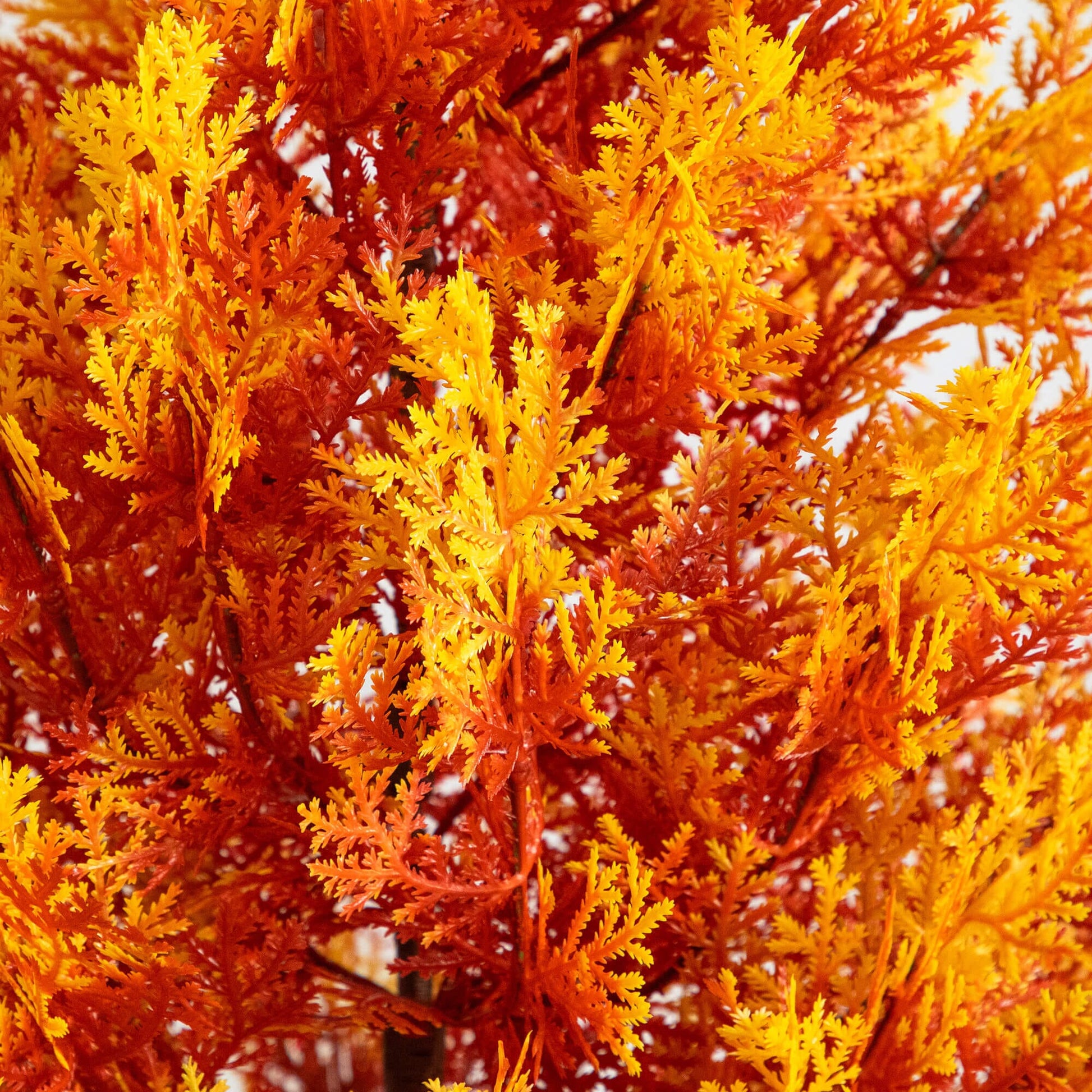 5' UV Resistant Autumn Artificial Cedar Tree orange foliage Nearly Natural indoor outdoor on Tampa Home & Garden Store