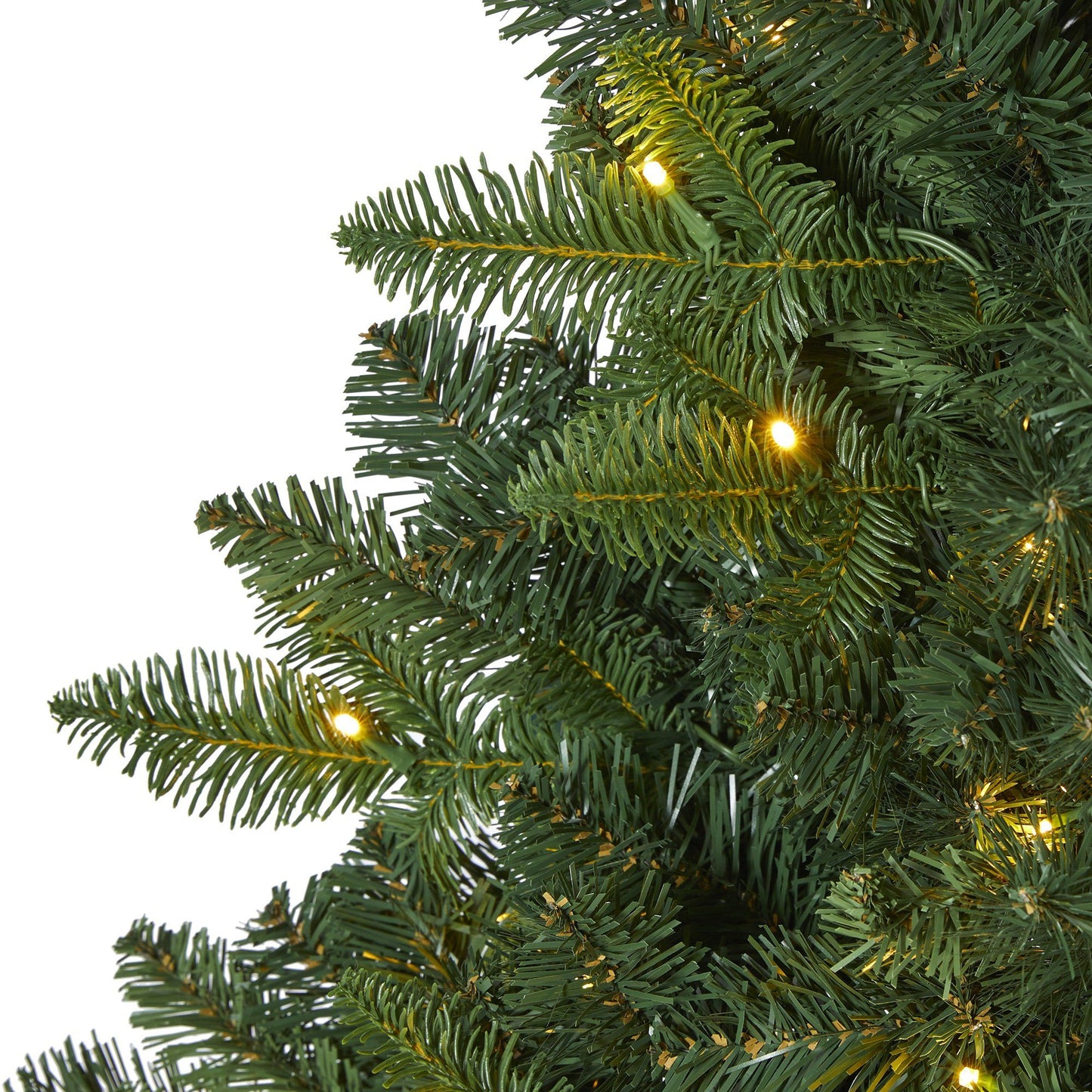 5 ft Grand Teton Spruce artificial Christmas tree with flat-back design and 120 clear LEDs on Tampa Home & Garden Store