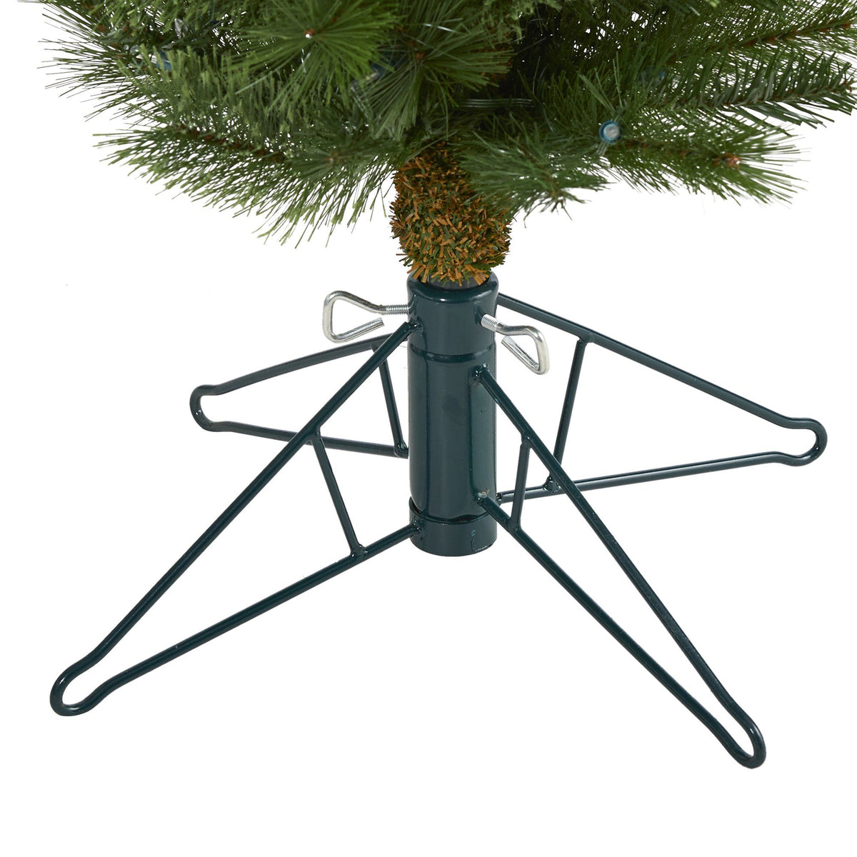 5' green pencil Christmas tree by Nearly Natural with 198 bendable branches and metal stand on Tampa Home & Garden Store