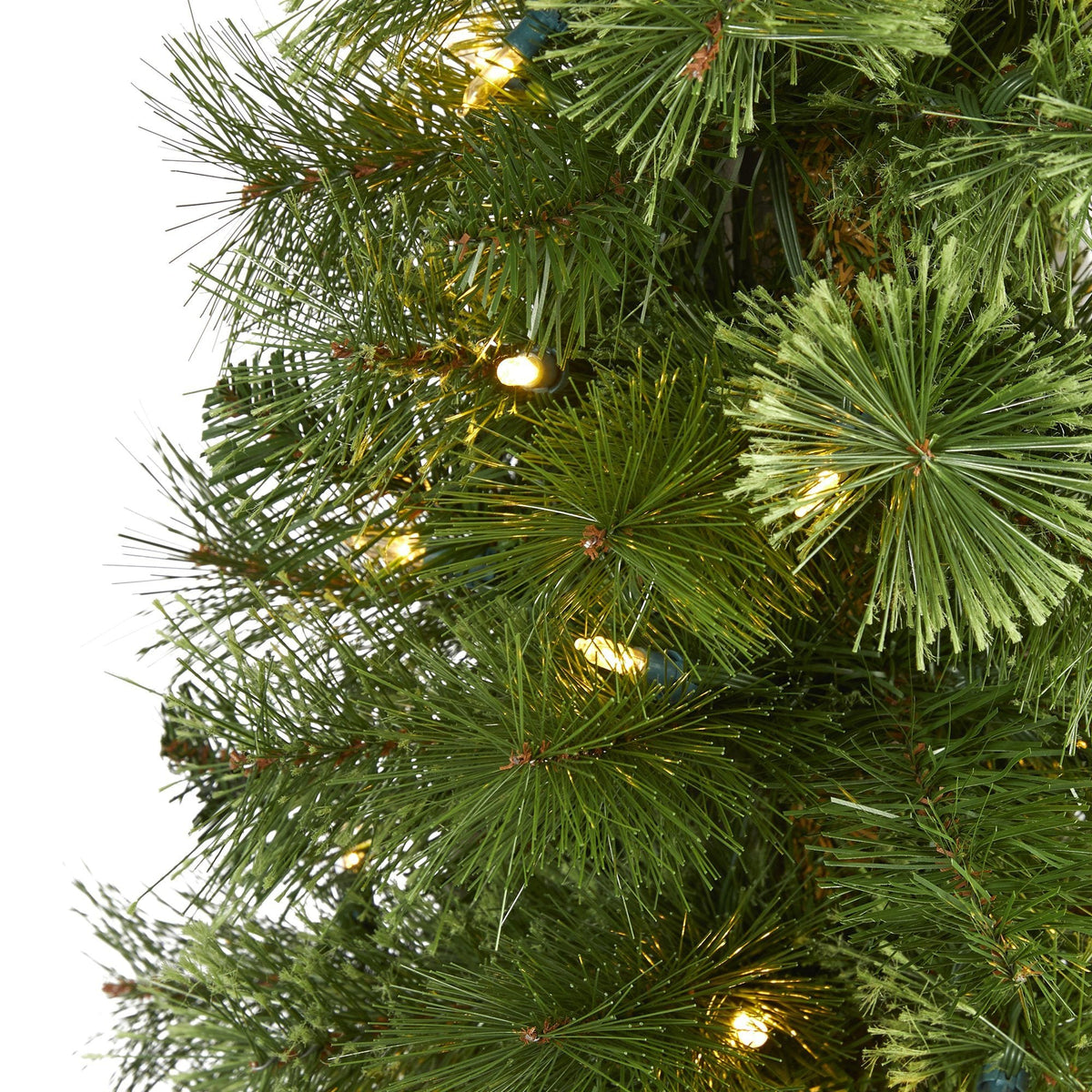 Nearly Natural 5' green pencil artificial Christmas tree with 100 clear LED lights on Tampa Home & Garden Store