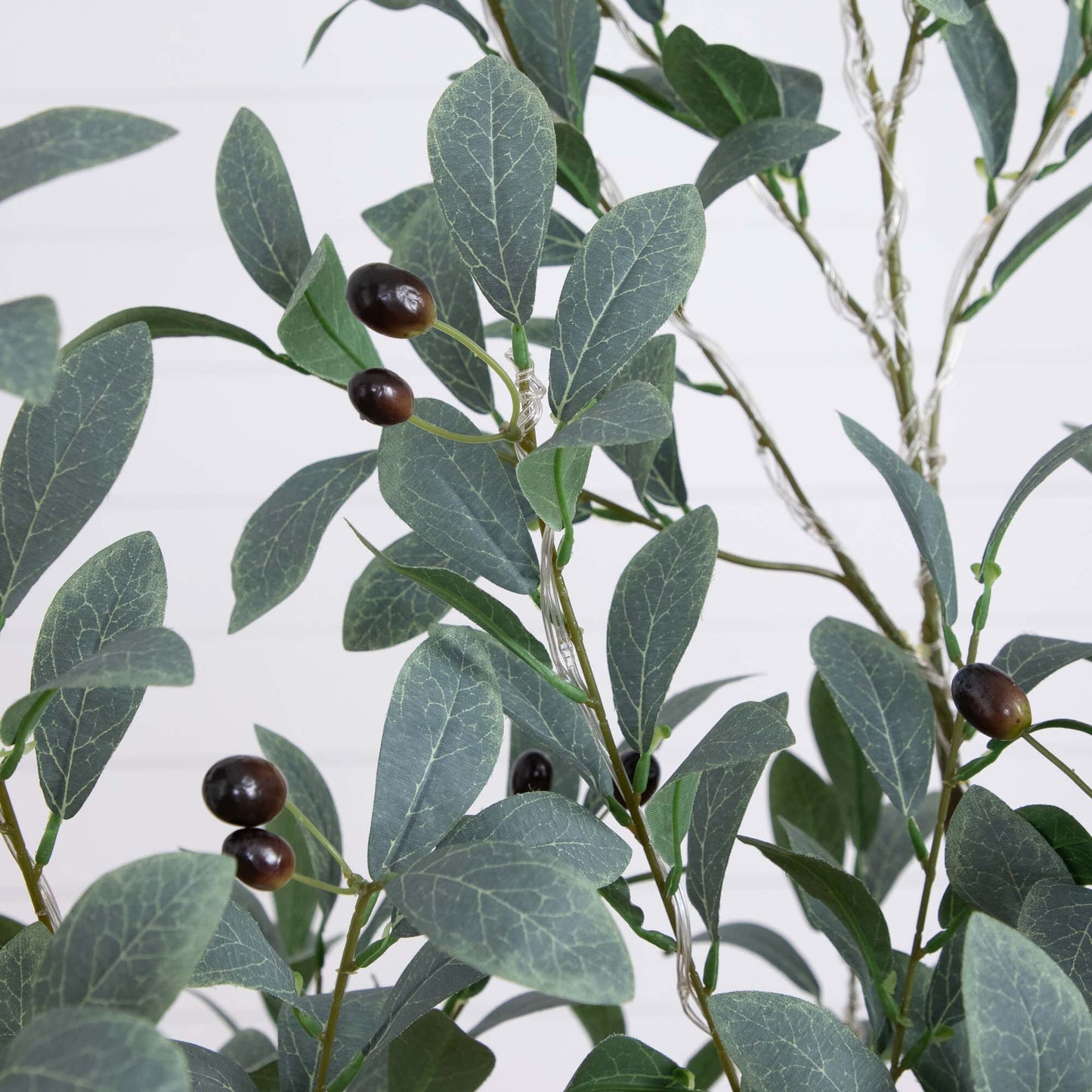 Artificial Fruiting Olive Tree with Warm Lights