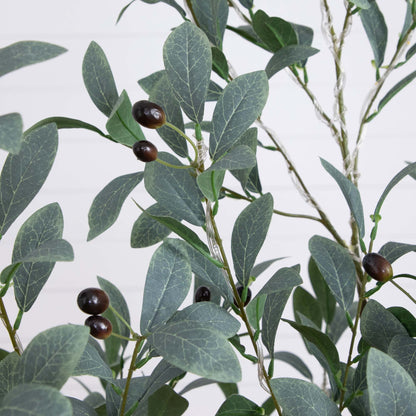Artificial Fruiting Olive Tree with Warm Lights