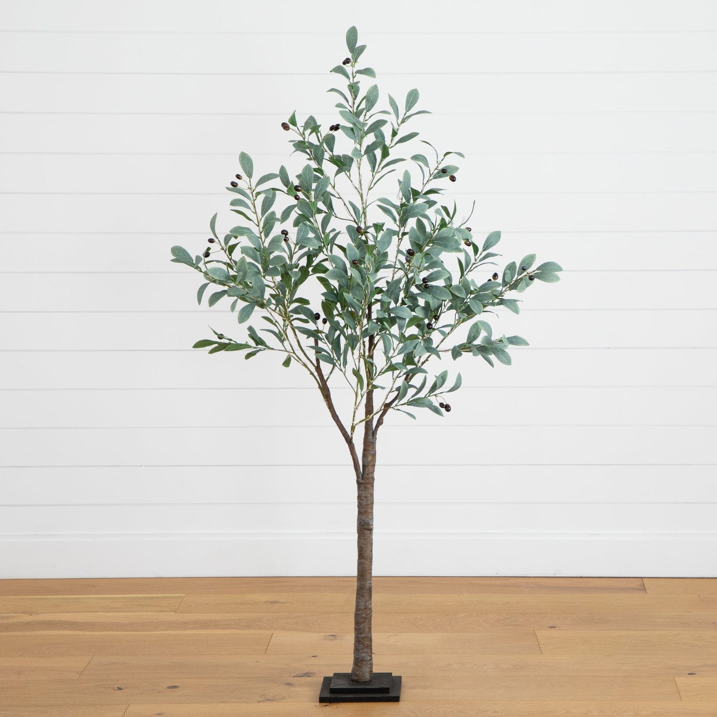 Artificial Fruiting Olive Tree with Warm Lights