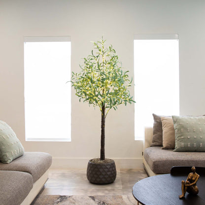 Artificial Olive Tree with 300 Warm LED Lights