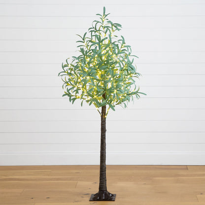 Artificial Olive Tree with 300 Warm LED Lights