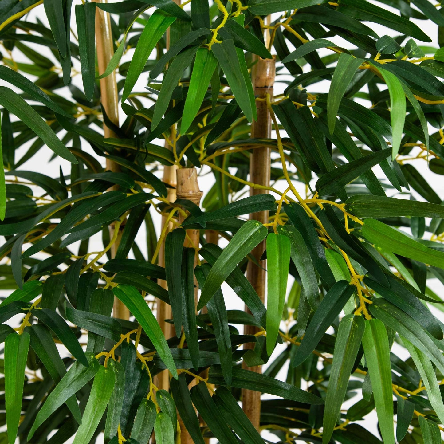 5' Multi Bambusa Bamboo Silk Tree by Nearly Natural with green leaves and brown bamboo stalks on Tampa Home & Garden Store