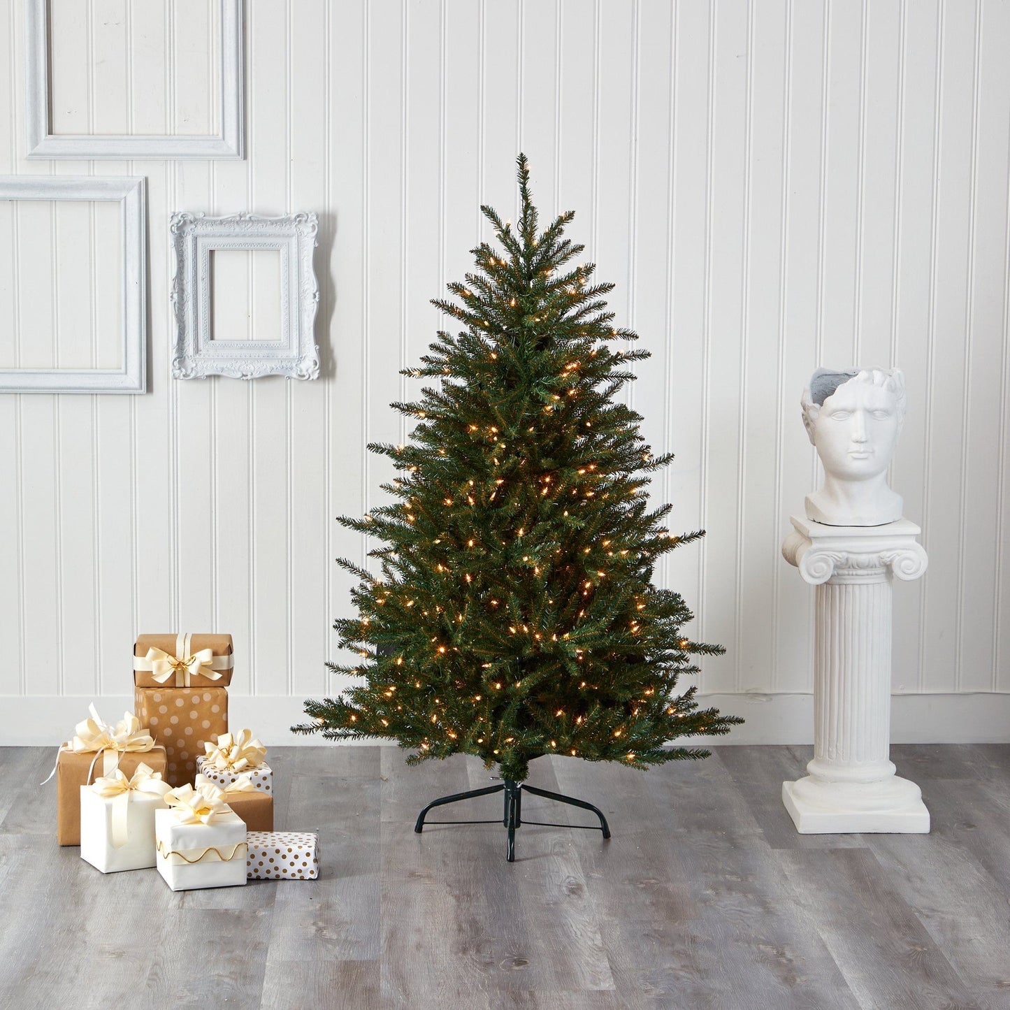 5 ft Nearly Natural Napa Valley Fir artificial Christmas tree with 350 clear lights on Tampa Home & Garden Store