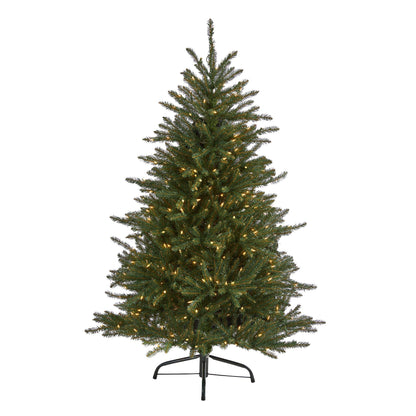 Nearly Natural 5 ft Napa Fir Christmas tree with 350 clear lights and 1107 bendable branches on Tampa Home & Garden Store