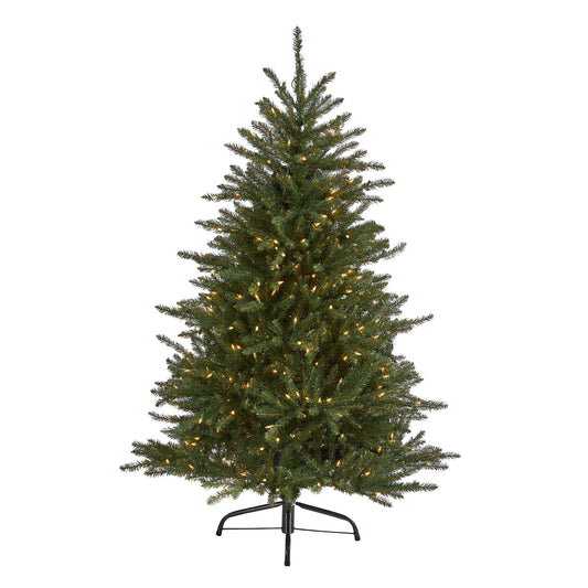 Nearly Natural 5 ft Napa Fir Christmas tree with 350 clear lights and 1107 bendable branches on Tampa Home & Garden Store