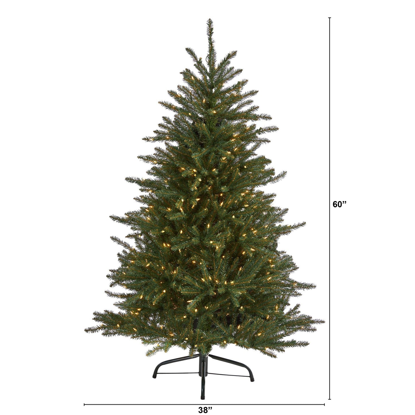 5' Napa Valley Fir artificial green Xmas tree with 350 clear lights and 1107 bendable branches on Tampa Home & Garden Store