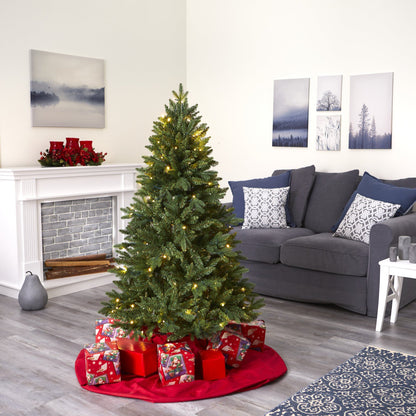 5' New Hampshire Fir artificial Christmas tree with 150 LED lights by Nearly Natural on Tampa Home & Garden Store