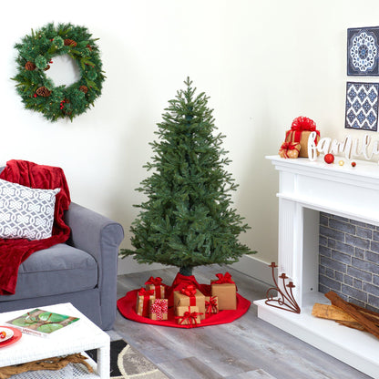 5' New Hampshire Spruce Christmas Tree with 300 lights 618 bendable branches by Nearly Natural on Tampa Home & Garden Store