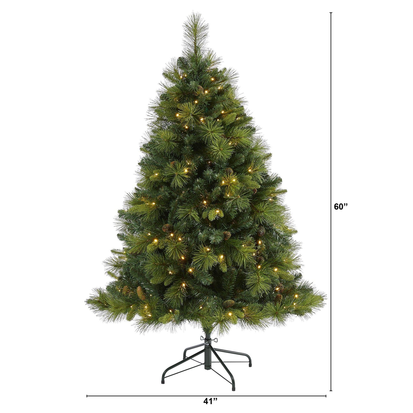 Artificial Christmas Tree Nearly Natural 5' North Carolina Mixed Pine with 200 LED lights on Tampa Home & Garden Store