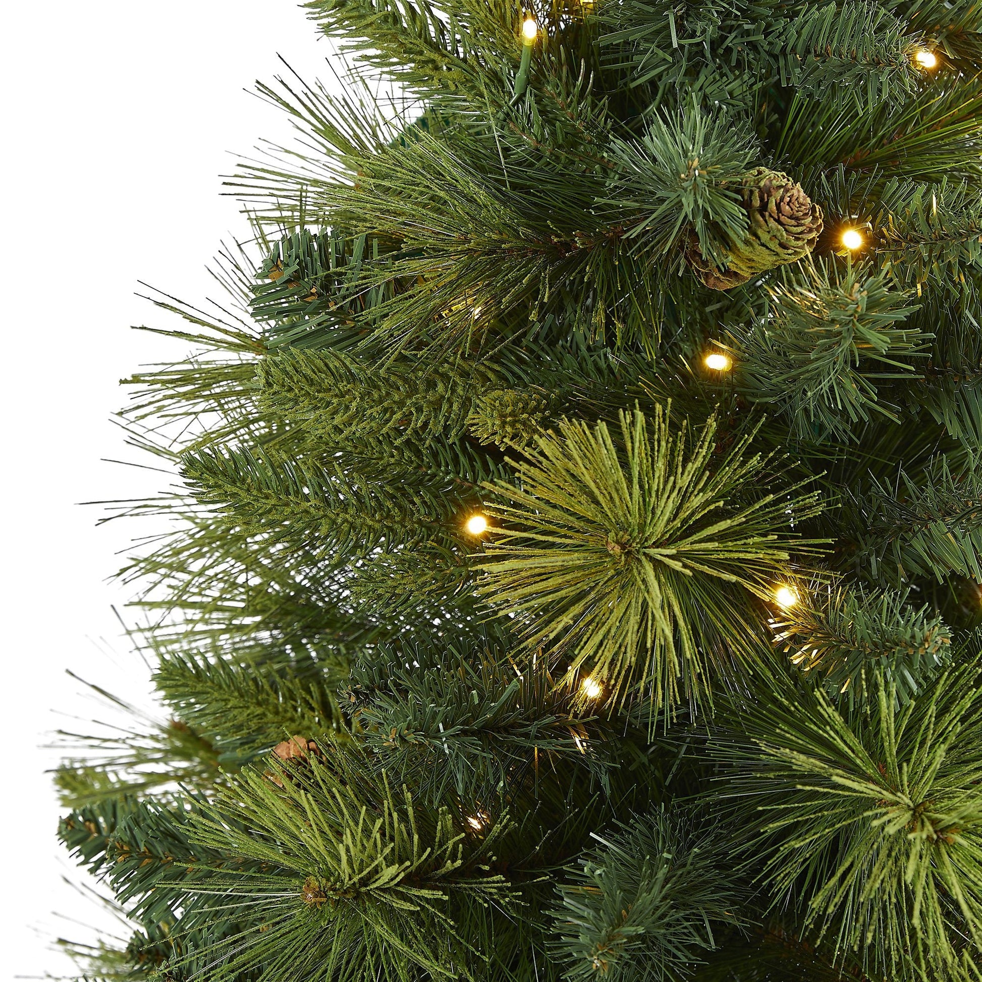 5’ North Carolina Mixed Pine Artificial Christmas Tree with warm white LED lights on Tampa Home & Garden Store