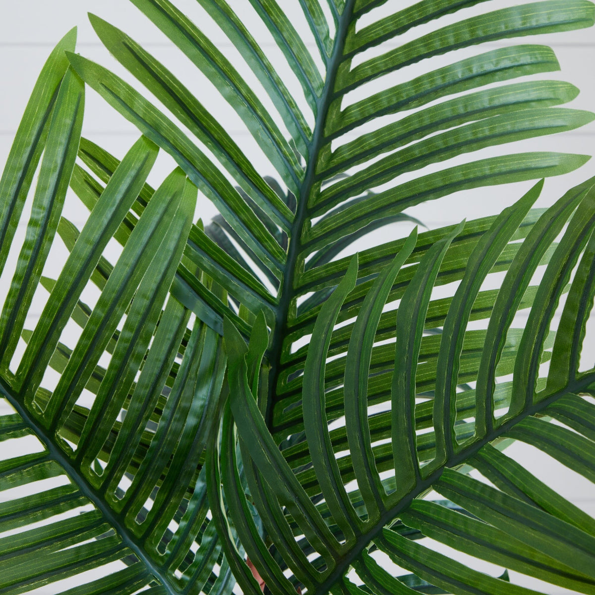 Paradise Palm artificial tree leaves close-up in green by Nearly Natural on Tampa Home & Garden Store