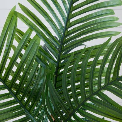 Paradise Palm artificial tree leaves close-up in green by Nearly Natural on Tampa Home & Garden Store