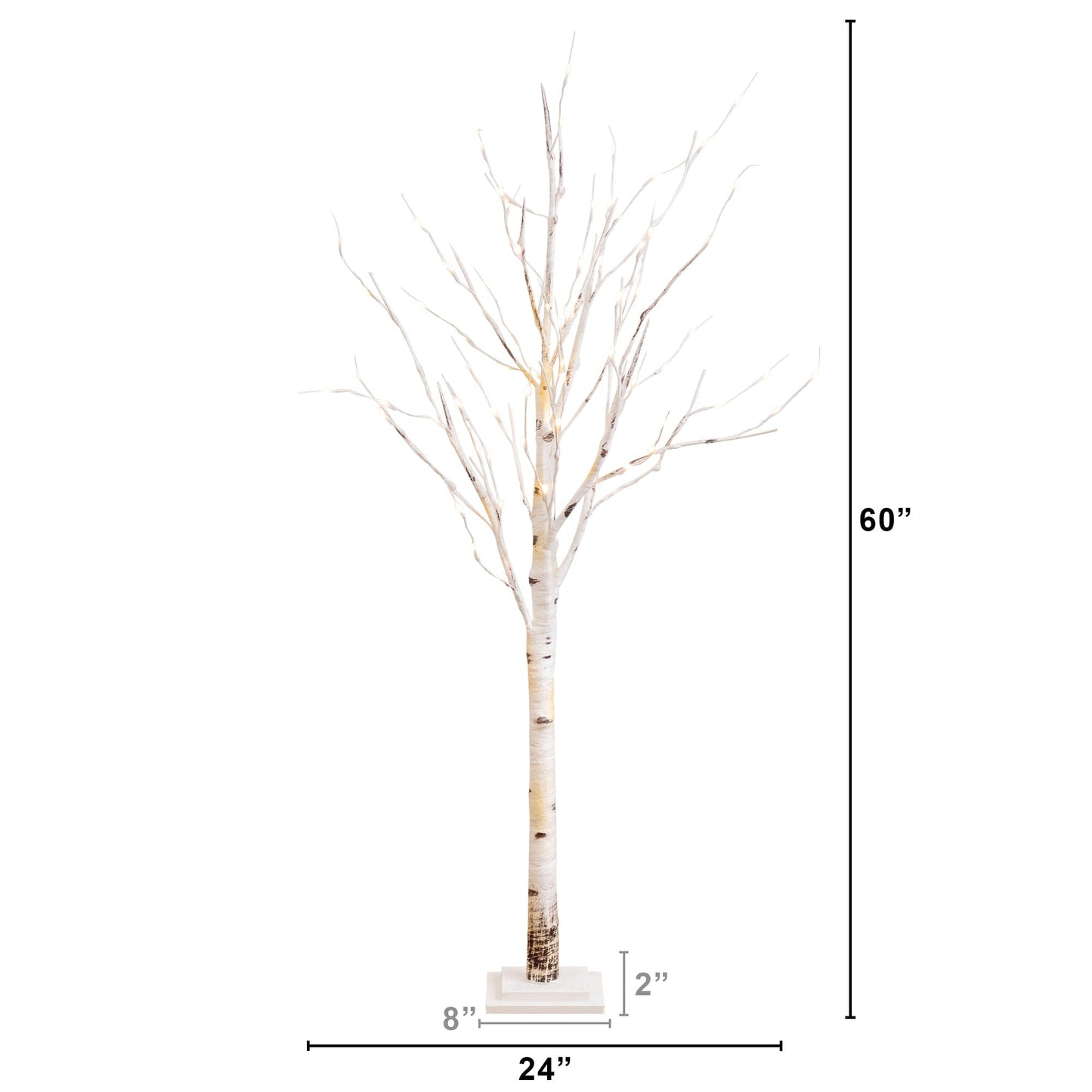 Artificial Birch Tree With A Warm Led Lights