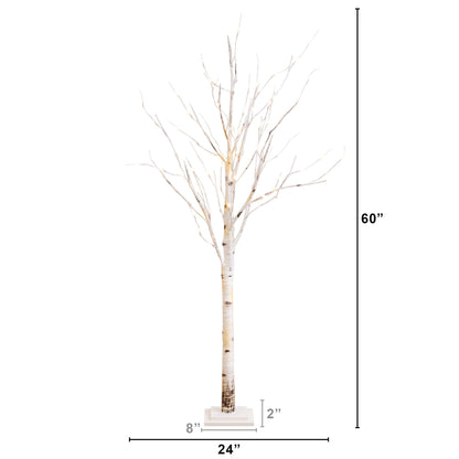 Artificial Birch Tree With A Warm Led Lights