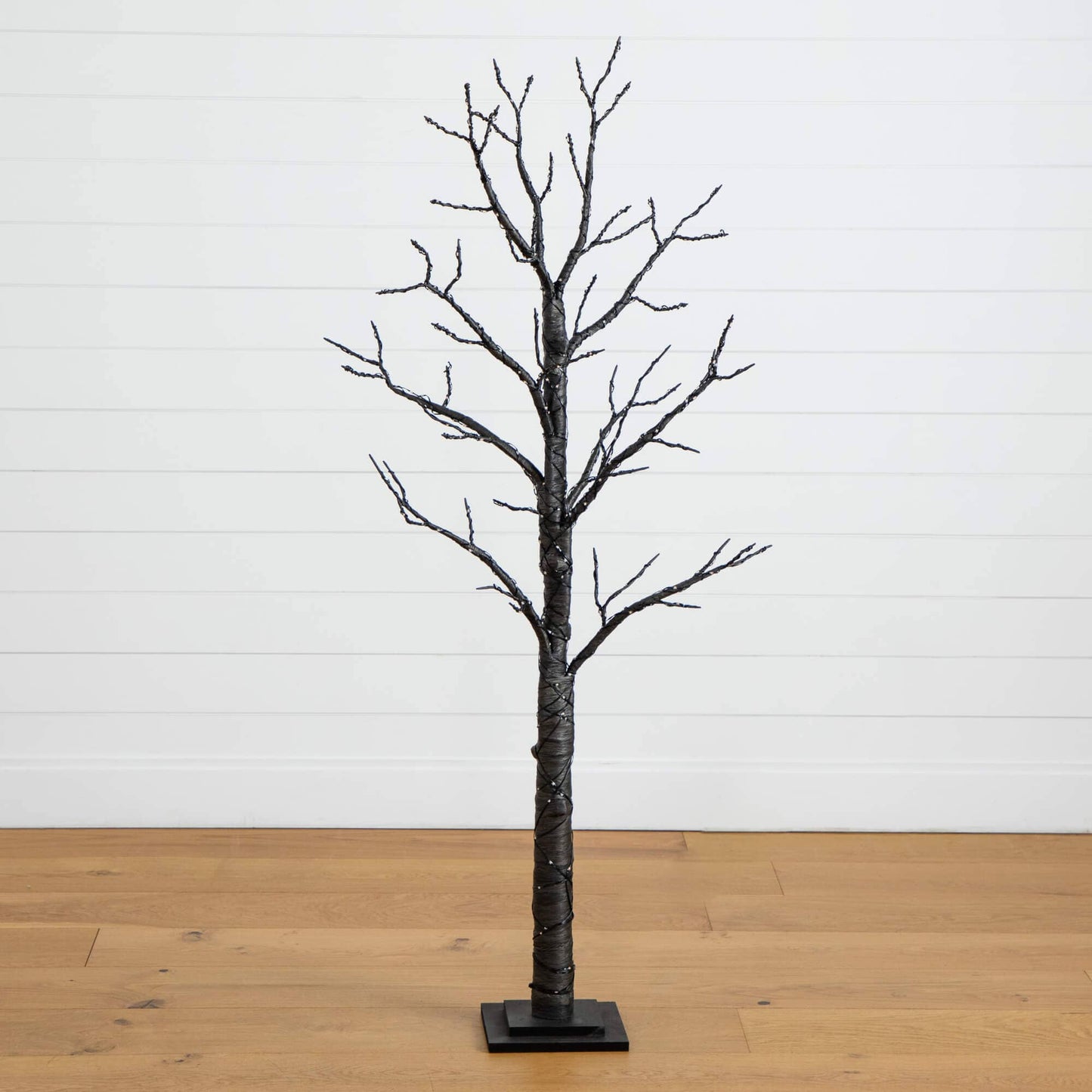 5' pre-lit Halloween twig tree Nearly Natural with orange LEDs, black wrapped trunk on Tampa Home & Garden Store