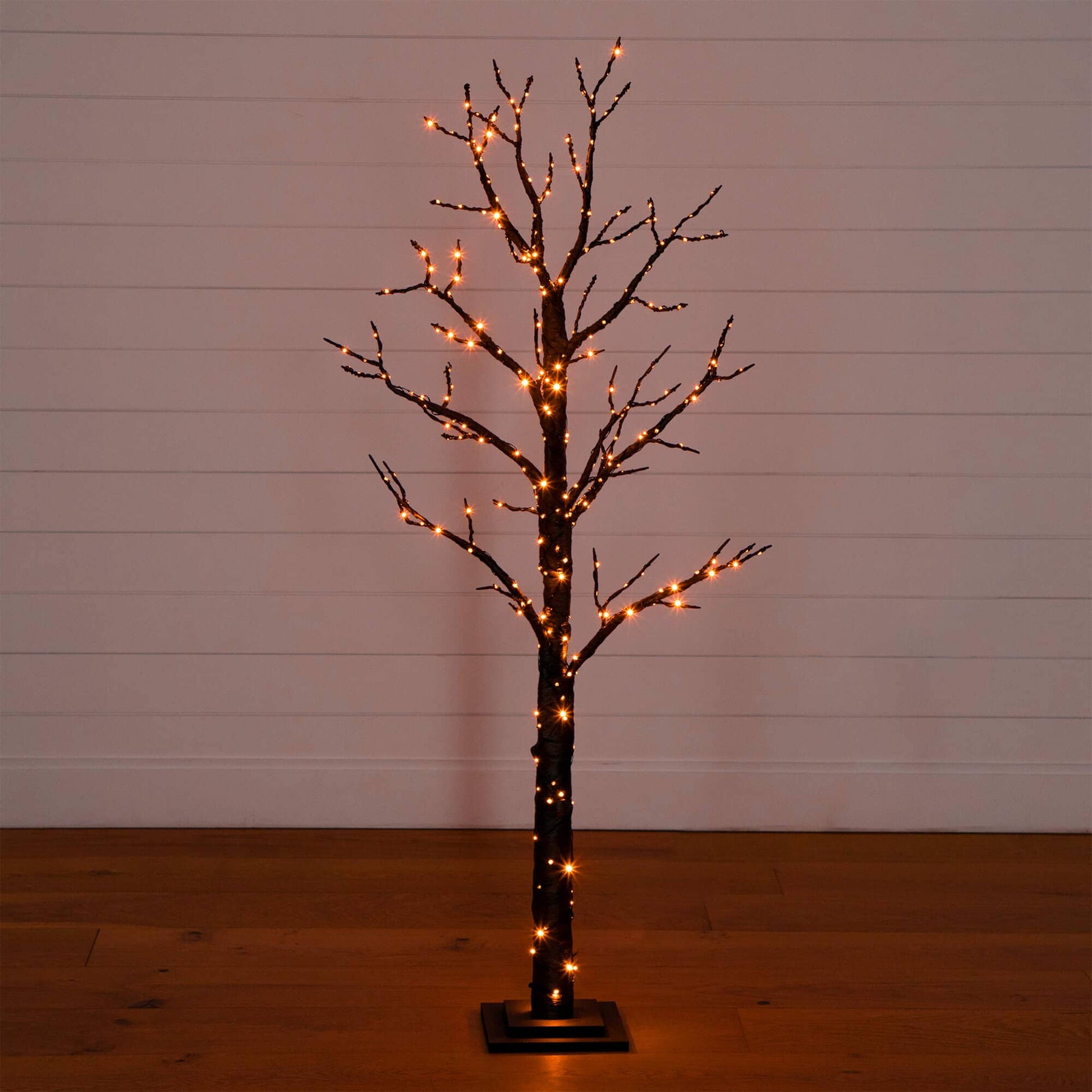 5ft pre-lit Halloween twig tree by Nearly Natural with 360 orange and purple LEDs on Tampa Home & Garden Store