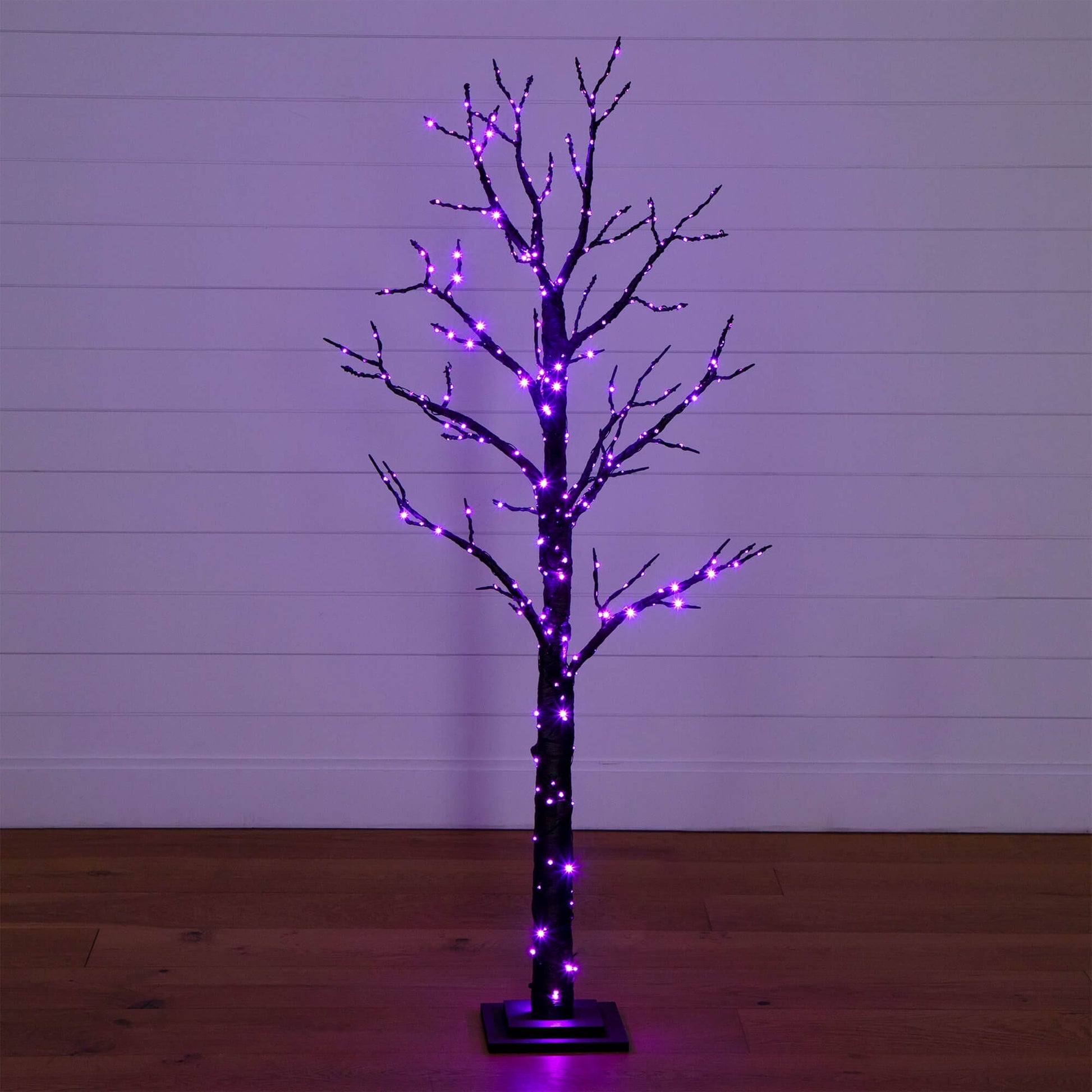 5' Pre-Lit Halloween Twig Tree by Nearly Natural with 360 orange & purple LED lights on Tampa Home & Garden Store
