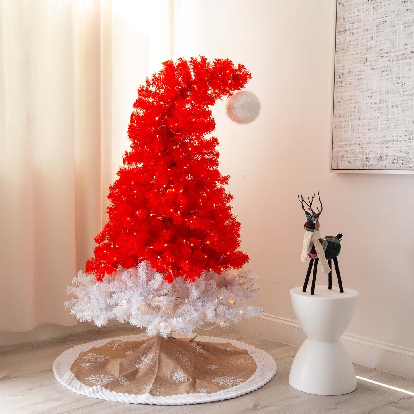 5 Foot Red Santa Hat Artificial Christmas Tree