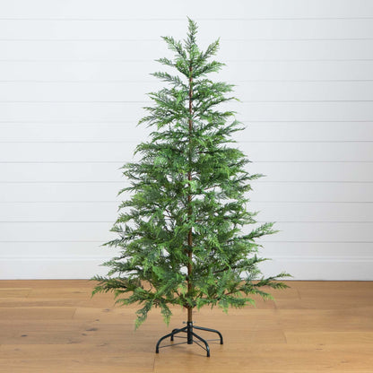 5 Ft Artificial Pine Christmas Tree and Lights