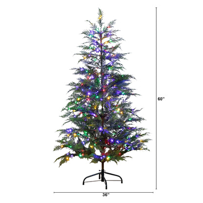 5 Ft Artificial Pine Christmas Tree and Lights