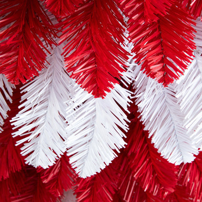 Artificial Peppermint Christmas Tree and Lights