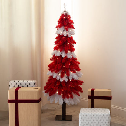 Artificial Peppermint Christmas Tree and Lights