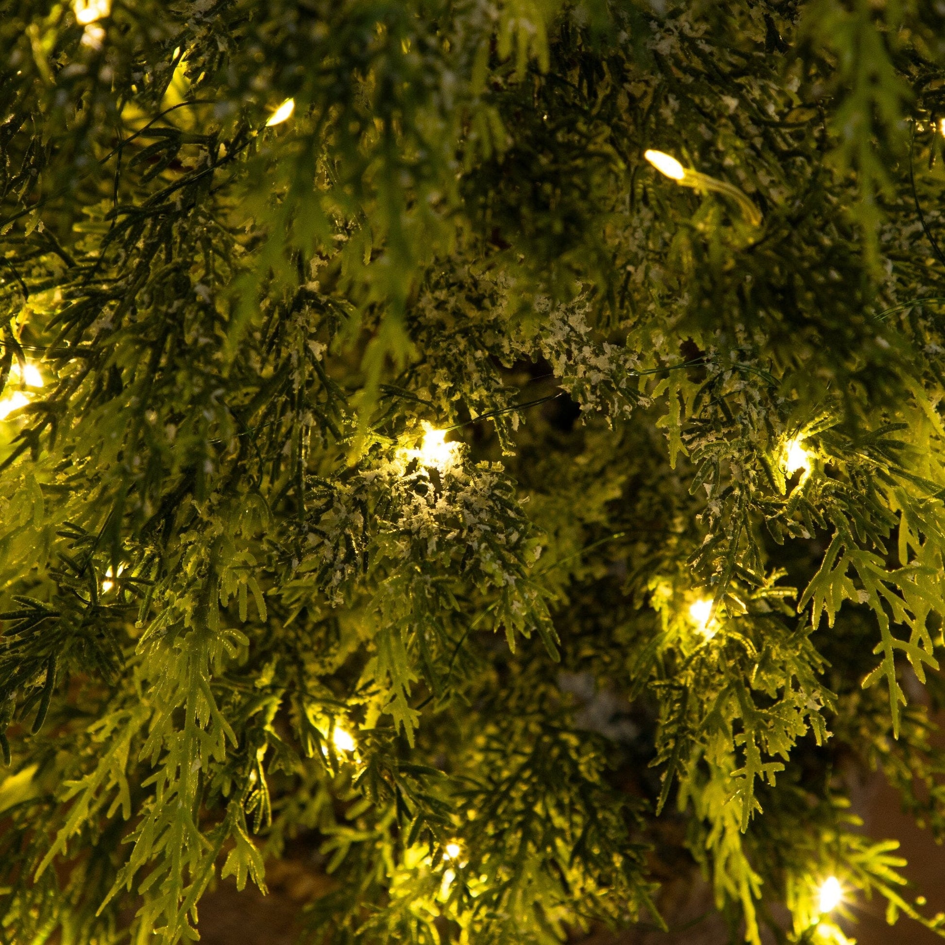 5 ft Pre-Lit Artificial Snowed Cypress Christmas Tree by Nearly Natural with 140 LED lights on Tampa Home & Garden Store