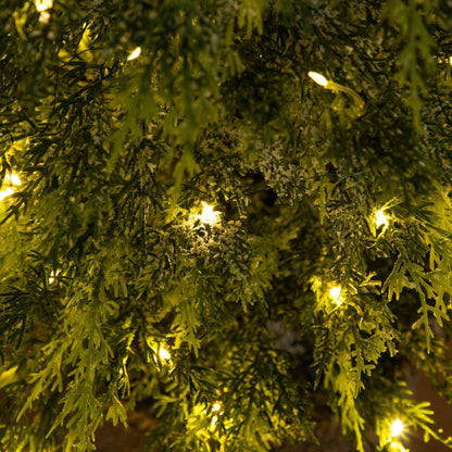 5 ft Pre-Lit Artificial Snowed Cypress Christmas Tree by Nearly Natural with 140 LED lights on Tampa Home & Garden Store