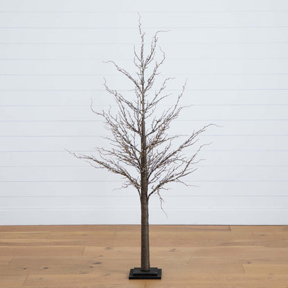 5 Ft Pre Lit Artificial Twig Tree and Warm Lights